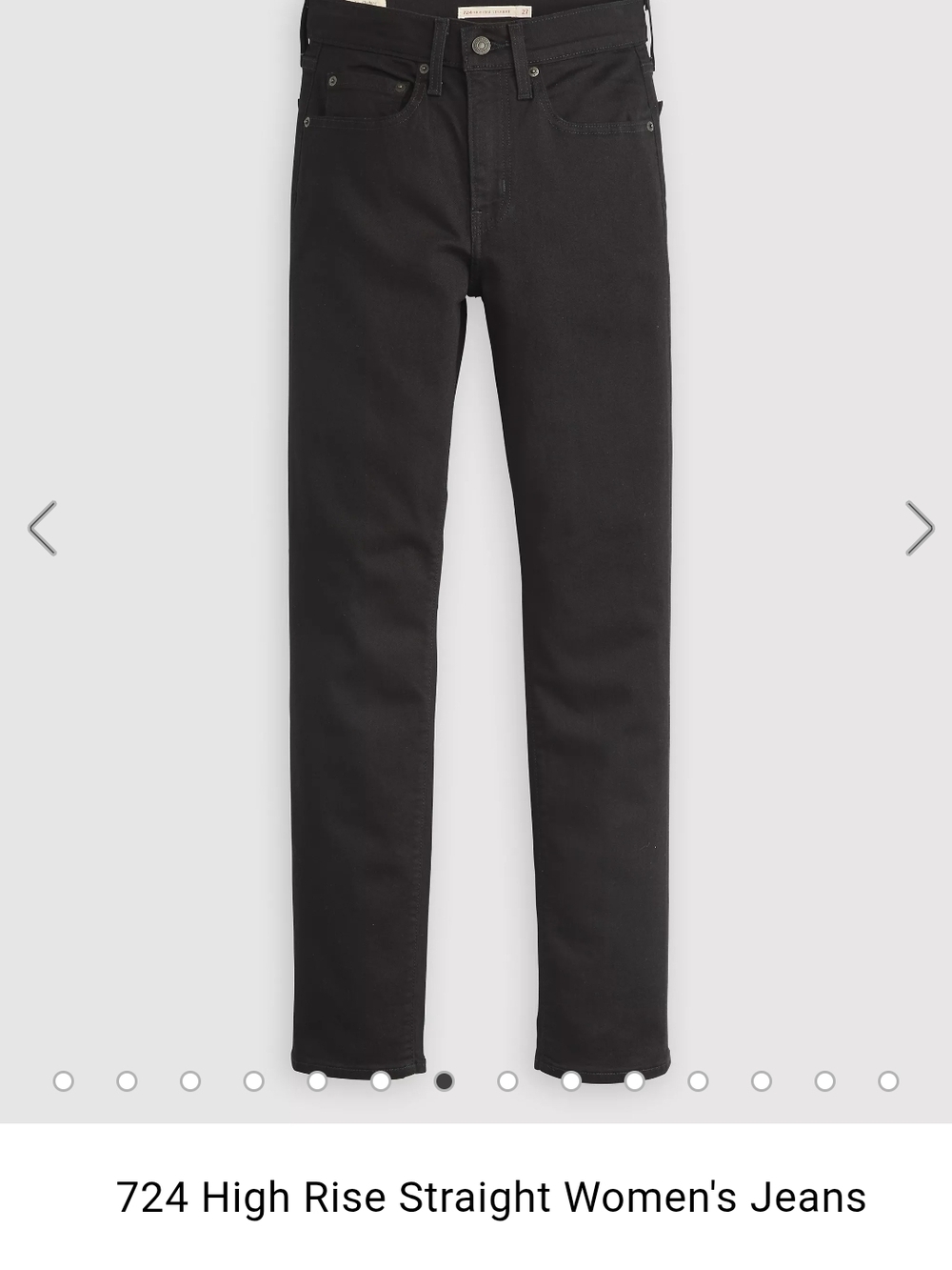 Levi's 724 High Rise Straight Jean In Black
